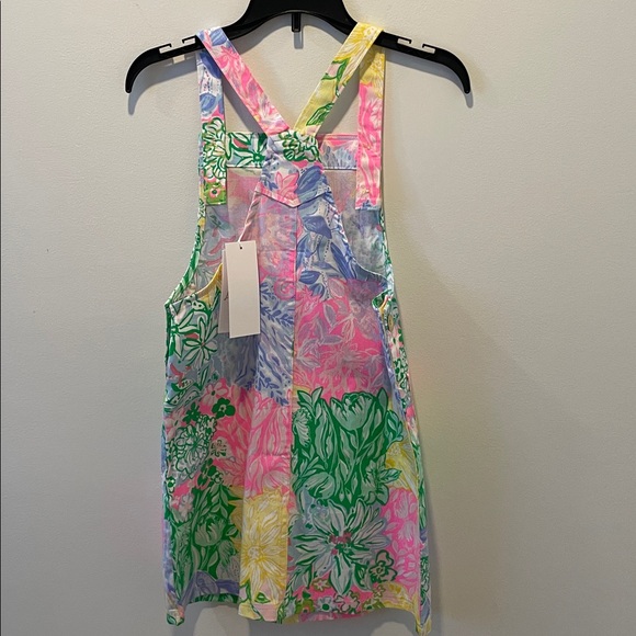 Lilly Pulitzer Varney Overall Dress Bright Delight Patch Size 10, NWT - Picture 6 of 13